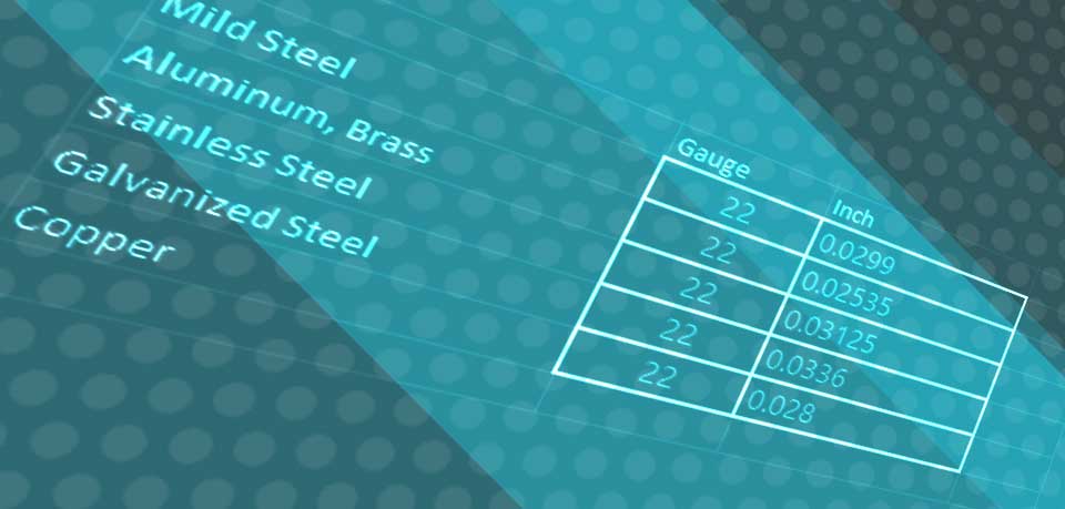 Sheet Metal Gauge Charts